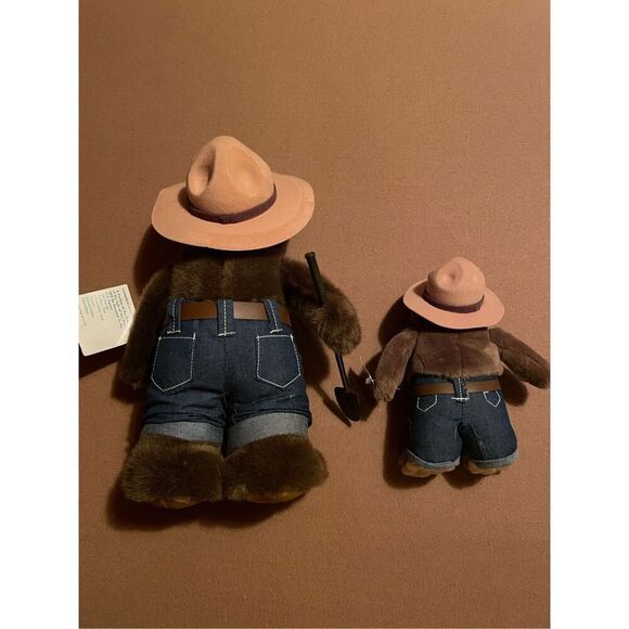 Vintage SMOKEY THE BEAR Stuff Plush x2 - Picture 6 of 6